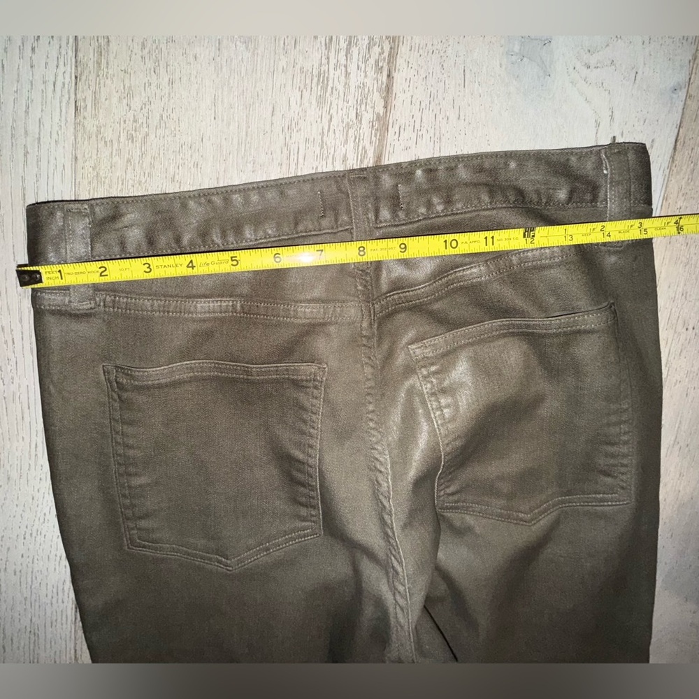 New RAMY BROOK helena high rise coated flare jean in glossy gunmetal 29 $275.00 - Picture 10 of 14